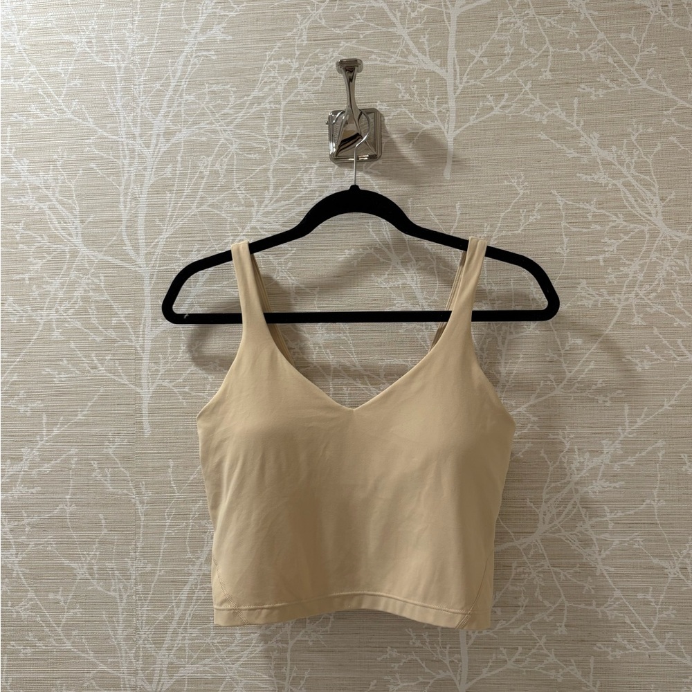 Lululemon Athletica Creamy Yellow Fitted Crop Tank Top - SIZE 10